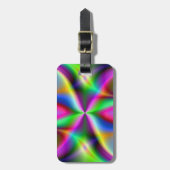 Colorful Metallic Fractal Luster Bagagelabel (Voorkant verticaal)