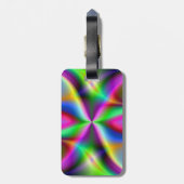 Colorful Metallic Fractal Luster Bagagelabel (Achterkant verticaal)
