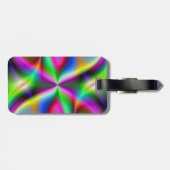 Colorful Metallic Fractal Luster Bagagelabel (Achterkant horizontaal)