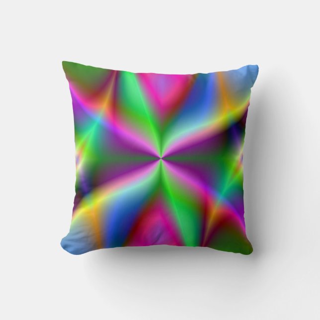 Colorful Metallic Fractal Luster Kussen (Voorkant)
