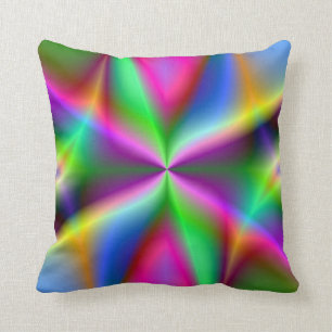 Colorful Metallic Fractal Luster Kussen