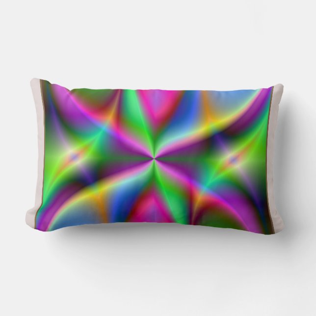 Colorful Metallic Fractal Luster Kussen (Voorkant)