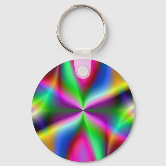 Colorful Metallic Fractal Luster Sleutelhanger (Voorkant)