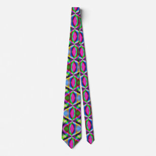 Colorful Metallic Fractal Luster Stropdas