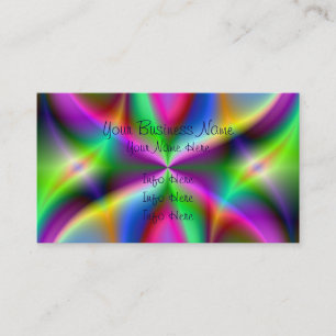 Colorful Metallic Fractal Luster Visitekaartje