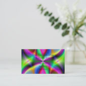 Colorful Metallic Fractal Luster Visitekaartje (Staand voorkant)