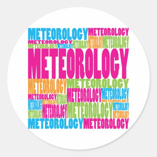 Colorful Meteorology Ronde Sticker (Voorkant)
