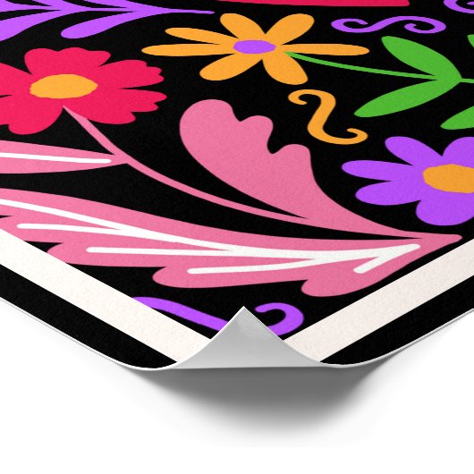 Colorful Mexicaans Art Design Poster (Hoek)
