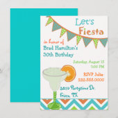 Colorful Mexican Fiesta Birthday Party Invitation Kaart (Voorkant / Achterkant)