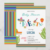 Colorful Mexican Fiesta Cactus Baby shower Kaart (Voorkant / Achterkant)