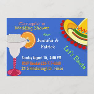Colorful Mexican Fiesta Couple's Wedding Shower Kaart