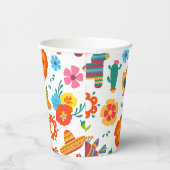 Colorful Mexican Fiesta Event Party Papieren Bekers (Rechts)