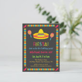 Colorful Mexican Fiesta Kids Birthday Party Kaart (Staand voorkant)