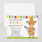 Colorful Mexican Fiesta Kids Birthday Party Kaart (Voorkant / Achterkant)