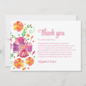 Colorful Mexican Fiesta Wedding Bedankkaart (Voorkant)