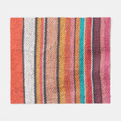 Colorful mexican, peruvian style rug surface close fleece deken (Voorkant (Horizontaal))