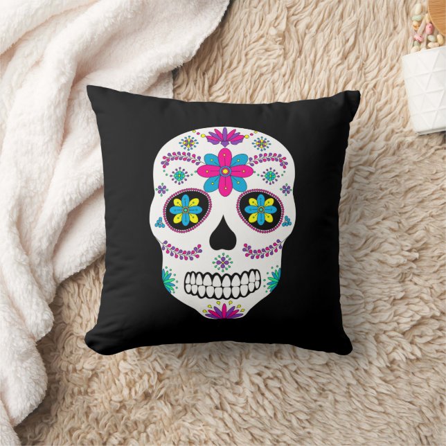 Colorful Mexican Sugar Skull Kussen (Deken)