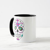 Colorful Mexican Sugar Skull Mok (Voorkant links)