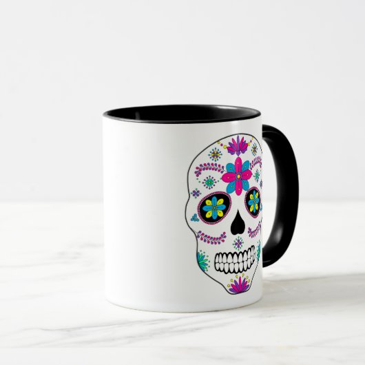 Colorful Mexican Sugar Skull Mok (Voorkant rechts)