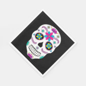 Colorful Mexican Sugar Skull Servet (Hoek)