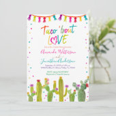 Colorful Mexican Taco'bout Love Couple Shower Kaart (Staand voorkant)