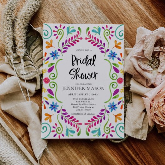 Colorful Mexican Theme Fiesta Vrijgezellenfeest Kaart