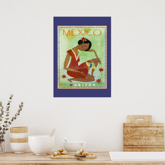 Colorful Mexican Travel Poster (Keuken)