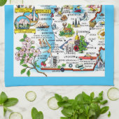 Colorful Michigan Map Theedoek (Gevouwen)