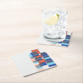 Colorful Mid Century Modern Art Pattern Kartonnen Onderzetters (Insitu)