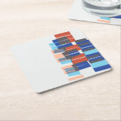 Colorful Mid Century Modern Art Pattern Kartonnen Onderzetters (Schuin)