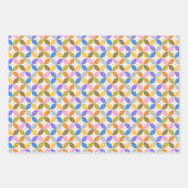 Colorful Mid Century Modern Geometric Pattern Inpakpapier Vel (Voorkant 2)
