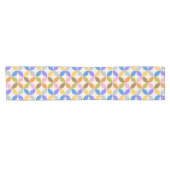 Colorful Mid Century Modern Geometric Pattern Korte Tafelloper (Horizontaal)