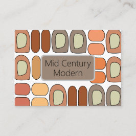 Colorful Mid Century Modern Geometric Visitekaartje