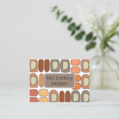 Colorful Mid Century Modern Geometric Visitekaartje (Staand voorkant)