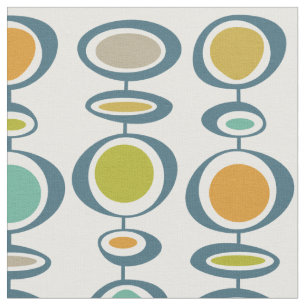 Colorful Mid Century Moderne Abstracte cirkels Stof