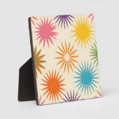 Colorful Mid Century Starburst Pattern Fotoplaat (Voorkant)