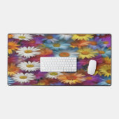 Colorful Mini Daisies - Desk Mat (Keyboard & Muis)