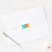 Colorful Minimal Mama Typography Ronde Sticker (Envelop)