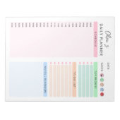 Colorful Minimalist Custom Daily Planner Notitieblok (Voorkant)