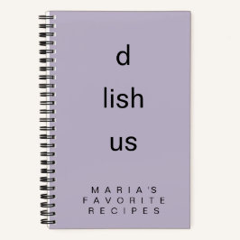 Colorful Minimalist D Lish Us Delicious Recipe Notitieboek