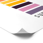 Colorful Minimalist Deconstructed Beach Sunset Poster (Hoek)