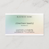 Colorful minimalist Elegant Modern Plain Trendy Visitekaartje (Achterkant)