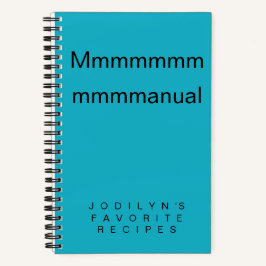 Colorful Minimalist Yummy Favorite Recipes Notitieboek