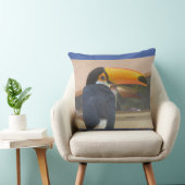 Colorful Mirrored Toucan Face Sierkussen (Stoel)