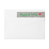 Colorful Mistletoe Holiday Adres Label (Achterkant)