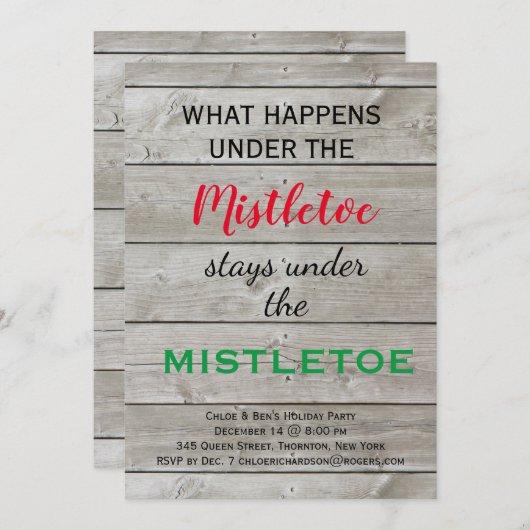 Colorful Mistletoe Holiday Kaart (Voorkant / Achterkant)