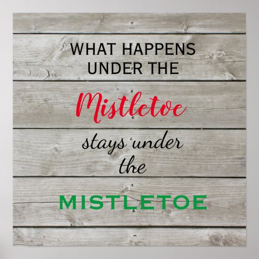 Colorful Mistletoe Holiday Poster (Voorkant)
