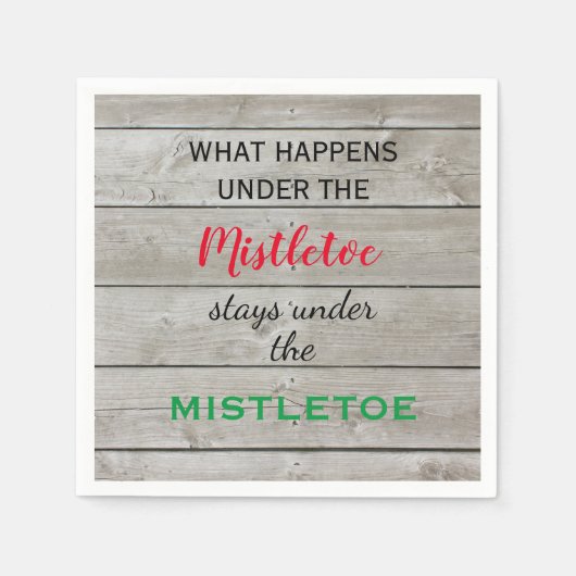 Colorful Mistletoe Holiday Servet (Voorkant)