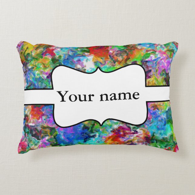 Colorful mix abstract ontwerp accent kussen (Voorkant)