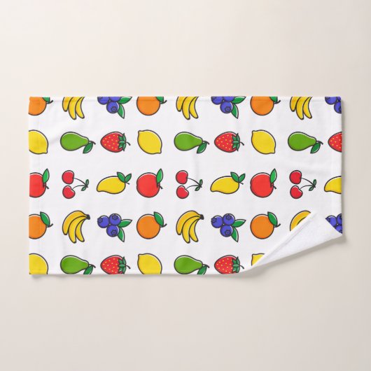 Colorful Mixed Fruit Pattern Bad Handdoek (Handdoek)